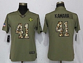 Women Nike Saints 41 Alvin Kamara Olive Camo Salute To Service Limited Jersey,baseball caps,new era cap wholesale,wholesale hats